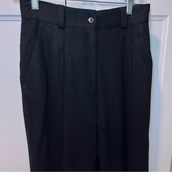 David Eliot New York Black Vintage Wool Trousers 8 - Picture 2 of 12